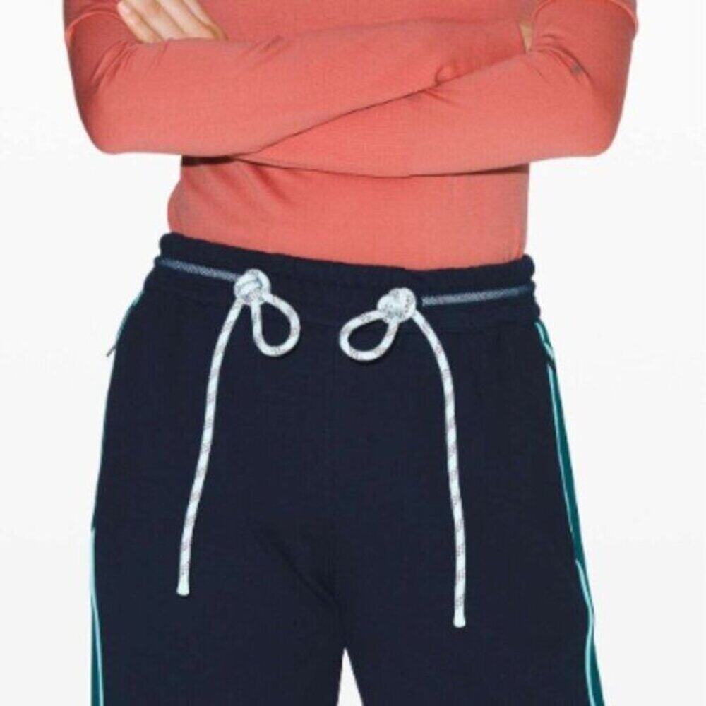 Lululemon x Roksanda Face Forward Jogger Women's Size 4 True Navy Emerald Cotton - Picture 2 of 6
